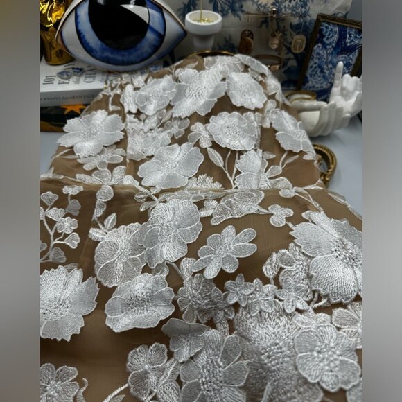 🆕 BRONX & BANCO 🧿 NWOT Jasmine Maraya White Mini Dress - Sz L / US 8 - Picture 12 of 16